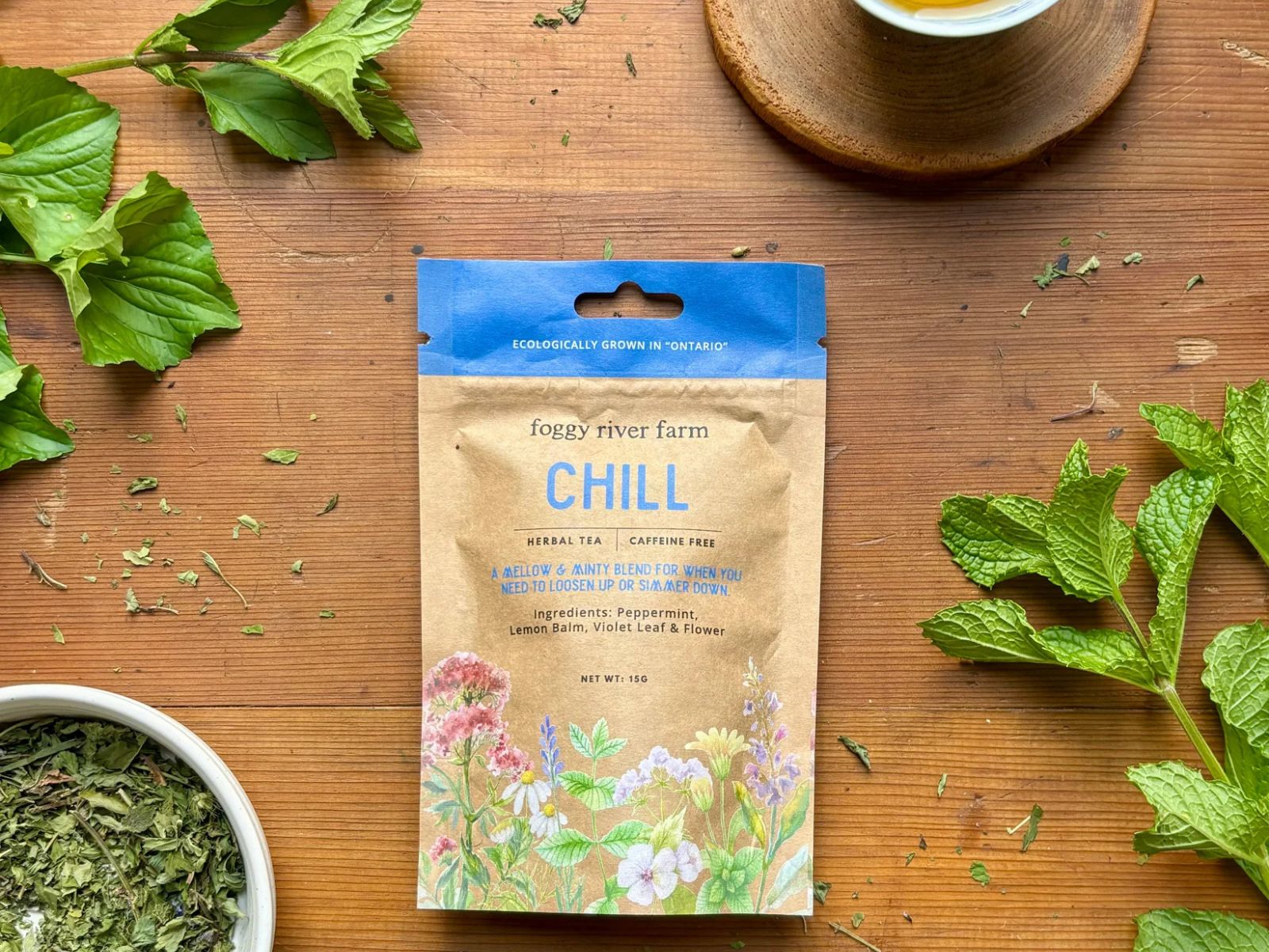 foggy river farm chill herbal tea